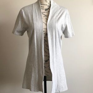Mosca open cardigan short sleeve grey Size Medium